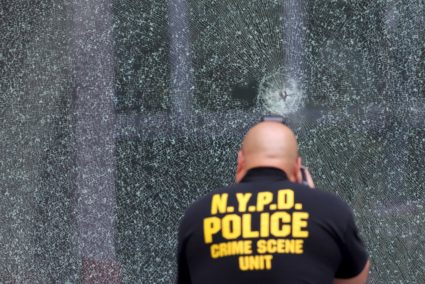 Aftermath of a deadly mass shooting in Manhattan, in New York City