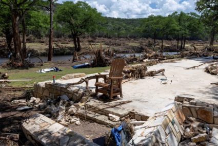 FILE PHOTO: Aftermath of deadly flooding in Hunt, Texas