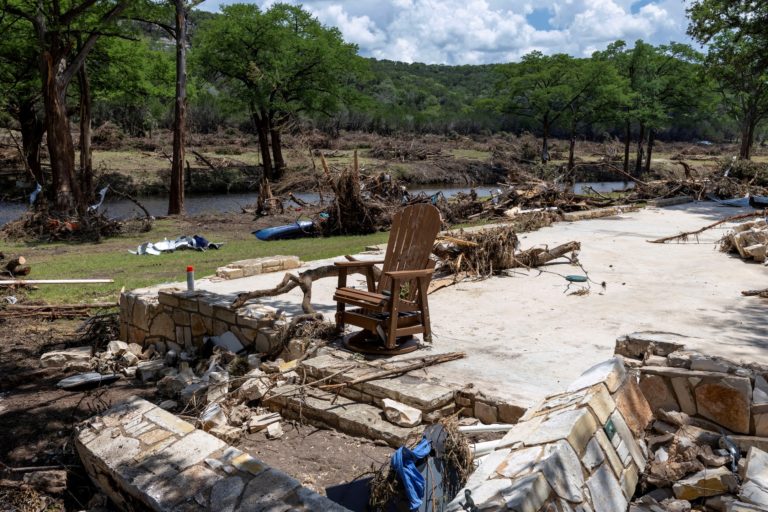 FILE PHOTO: Aftermath of deadly flooding in Hunt, Texas