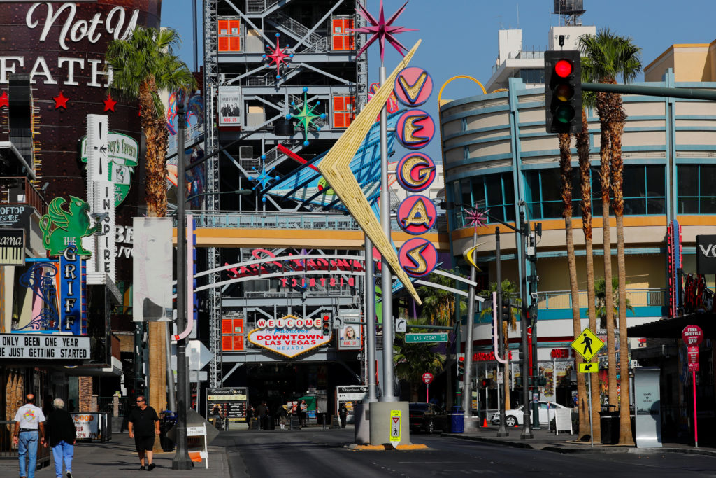 A general view of the old Las Vegas Strip in Las Vegas