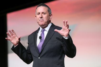 Brian Cornell, CEO of Target Corp., speaks during a forum at the 2019 National Retail Foundation: Retails Big show in New ...