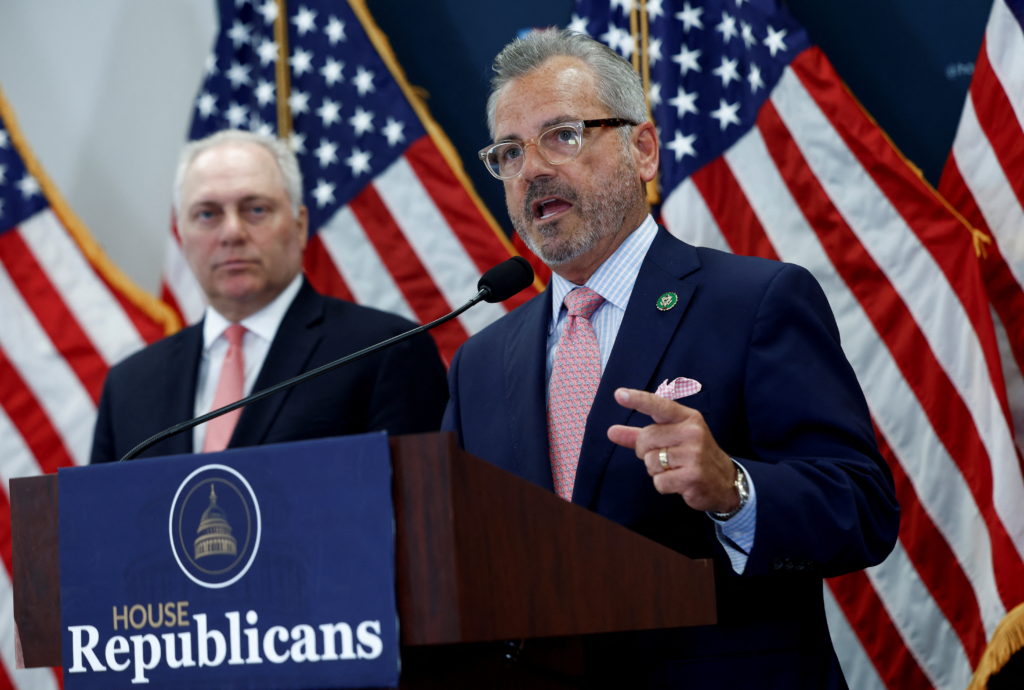 Republican leadership hold a press conference following a conference meeting on Capitol Hill in Washington