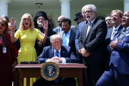 Trump energizes conservative Christians with religious policies and assaults on cultural targets