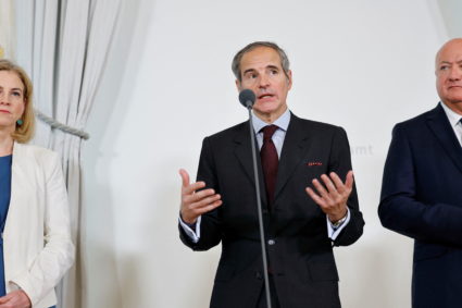 Doorstep with IAEA Director General Rafael Grossi