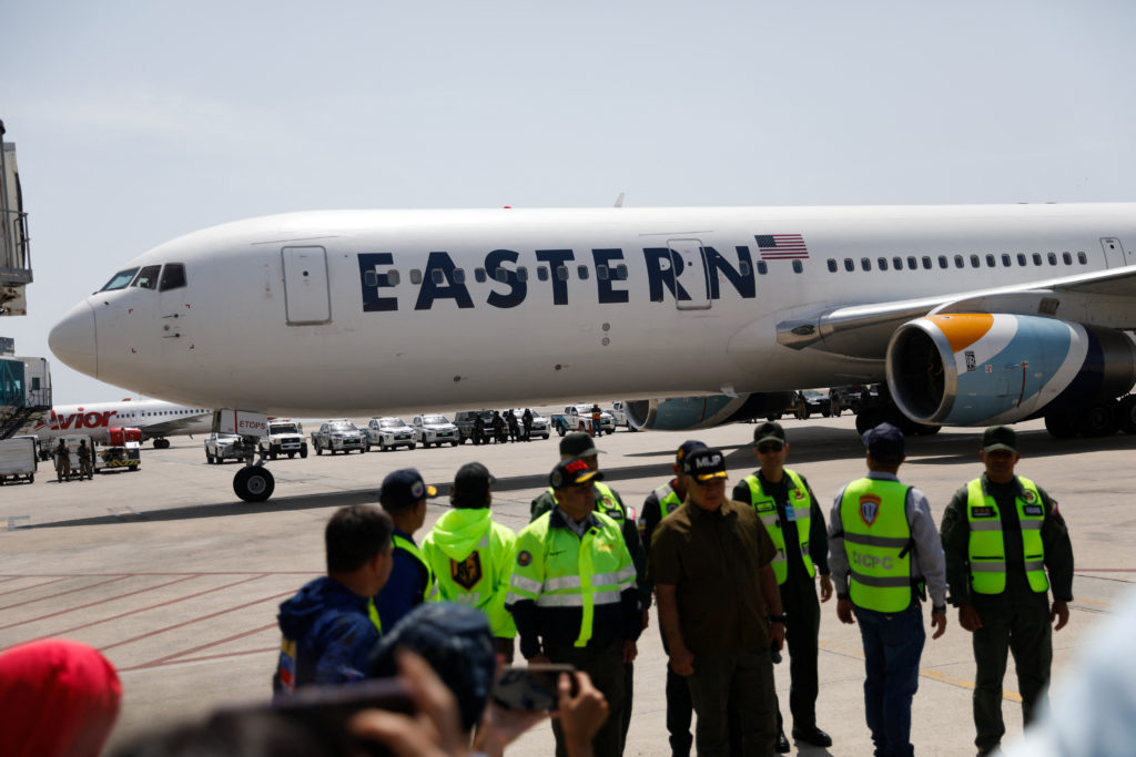 Deportation flight with Venezuelan migrants from the U.S., in Maiquetia