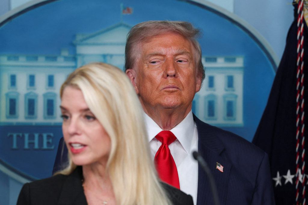 U.S. President Trump meets members of the media at the White House in Washington, D.C