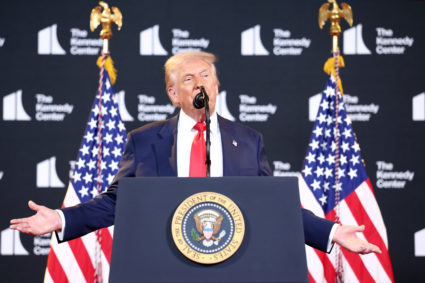 U.S. President Trump visits the Kennedy Center in Washington, D.C.