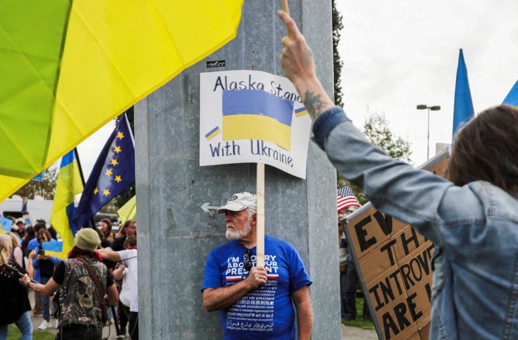 Protests in Anchorage ahead of Trump-Putin Meeting