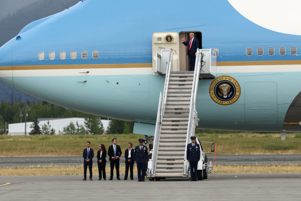 U.S. President Trump meets with Russian President Putin in Alaska