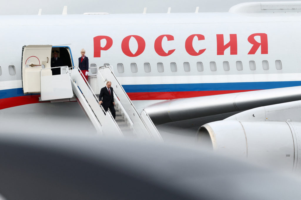 U.S. President Trump meets with Russian President Putin in Alaska