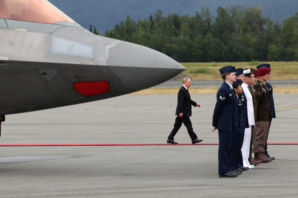 U.S. President Trump meets with Russian President Putin in Alaska