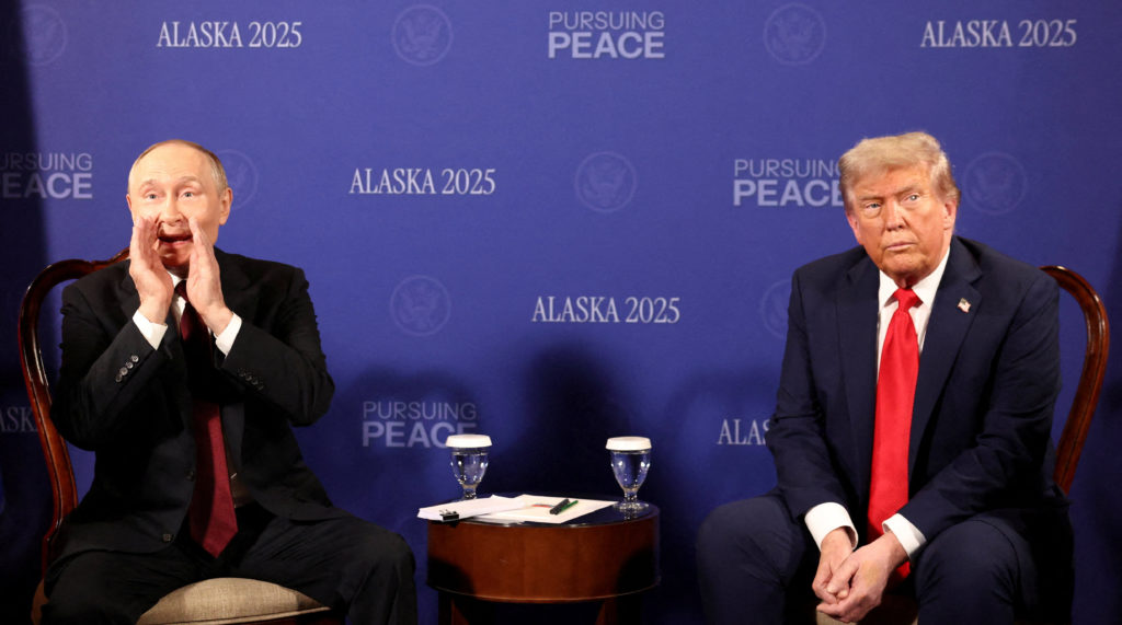 U.S. President Trump meets with Russian President Putin in Alaska