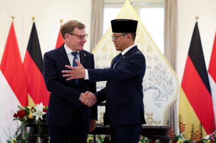 German foreign minister calls for Israel and Palestine two-state solution during Indonesia visit