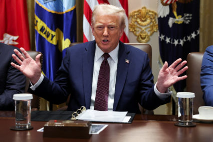 U.S. President Trump holds a cabinet meeting at the White House in Washington