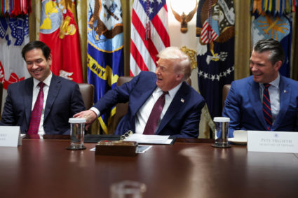 U.S. President Trump holds a cabinet meeting at the White House in Washington