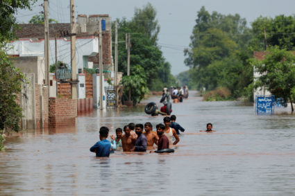 Rising floodwaters in Pakistan's Punjab province put 2 million people at risk