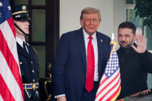 U.S. President Trump meets with Ukrainian President Zelenskiy and European leaders, in Washington, D.C.