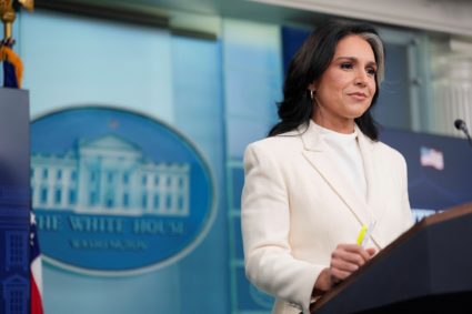 White House Press Secretary Leavitt holds a press briefing at the White House
