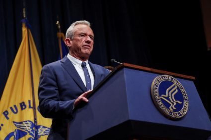 U.S. HHS Secretary Kennedy Jr. and Centers for Medicare and Medicaid Services Administrator Oz attend a press conference, ...