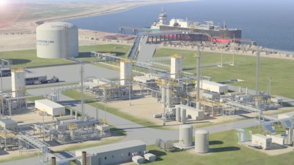 Handout rendering of Galveston LNG Bunker Port