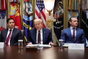 U.S. President Trump holds a cabinet meeting at the White House in Washington