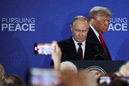 U.S. President Trump meets with Russian President Putin in Alaska