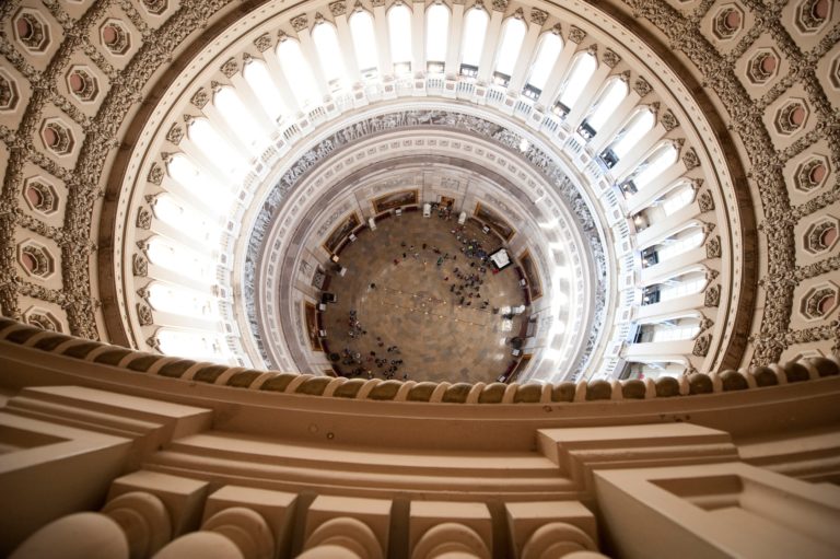 FILE PHOTO: The inside of the U.S. Capitol's rotunda is seen during a media tour on Capitol Hill in Washington
