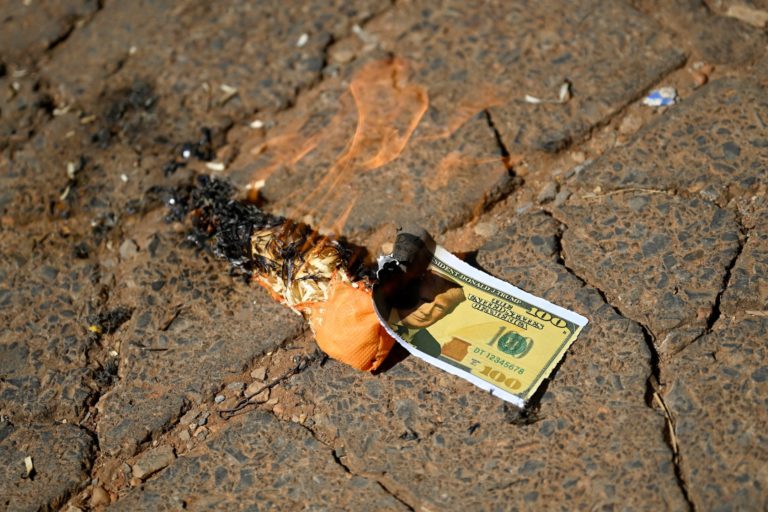 Protest against tariffs on Brazilian goods imposed by U.S. President Trump, in Brasilia