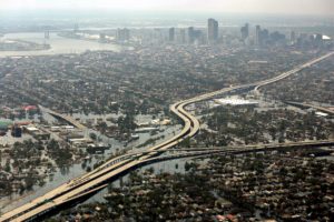 The city of New Orleans is seen flooded after hurricane Katrina struck in Louisiana August 31, 2005...