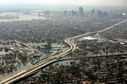 The city of New Orleans is seen flooded after hurricane Katrina struck in Louisiana August 31, 2005...