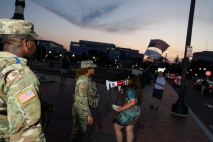 U.S. President Trump deploys the National Guard and orders an increased presence of federal law enforcement, in Washington...