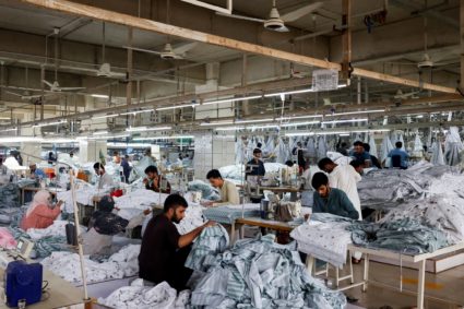 Scenes from the textiles manufacturer Liberty Mills Limited in Karachi