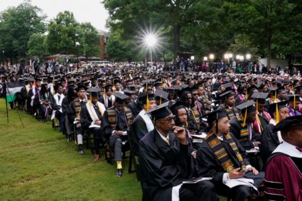U.S. President Biden addresses Morehouse College graduates during a commencement ceremony in Atlanta