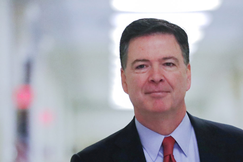 U.S. former FBI Director Comey arrives to give closed-door testimony to the House Oversight and House Judiciary committees...