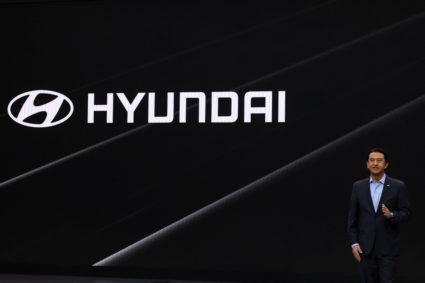 Jose Munoz, president and CEO of Hyundai Motor Company, during the New York International Auto Show Press Preview in New Y...