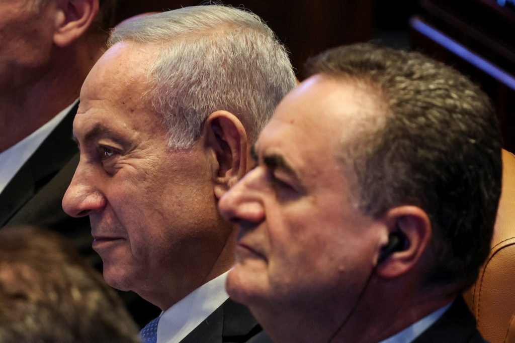 Israeli Prime Minister Benjamin Netanyahu and Foreign Minister Israel Katz