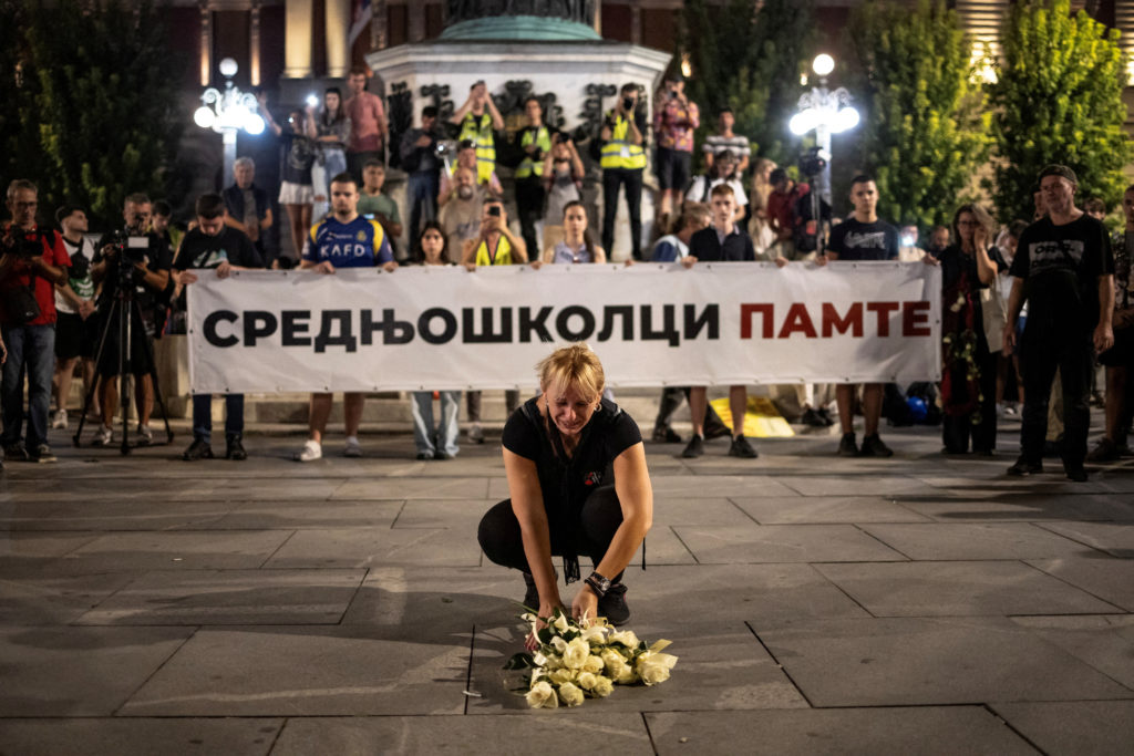 Protest over the fatal November 2024 Novi Sad railway station roof collapse in Belgrade