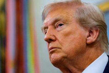 U.S. President Donald Trump makes announcement at the White House