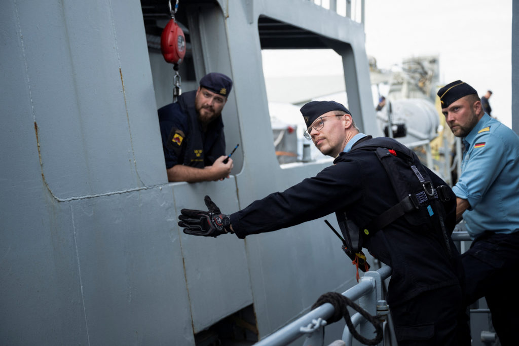 German's Navy supply tender Donau during Northern Coasts maneuver in the Baltic Sea
