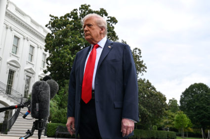 U.S. President Trump departs Washington for U.S. Open