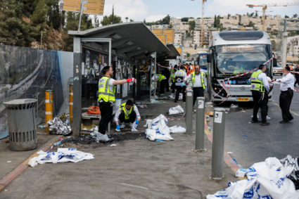Palestinian gunmen open fire at Jerusalem bus stop, killing 6 people, Israeli officials say