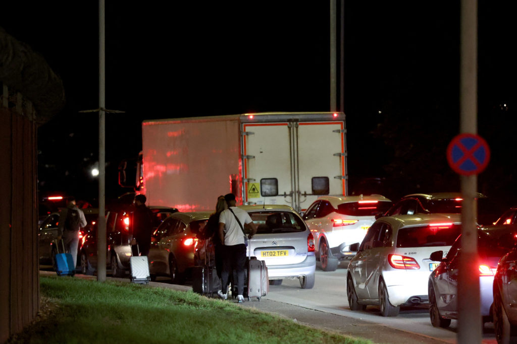 Emergency services respond to a reported "possible hazardous materials incident" at Terminal 4 of Heathrow Airport