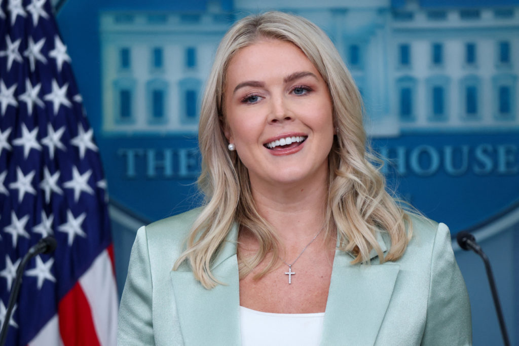 White House Press Secretary Leavitt holds a press briefing