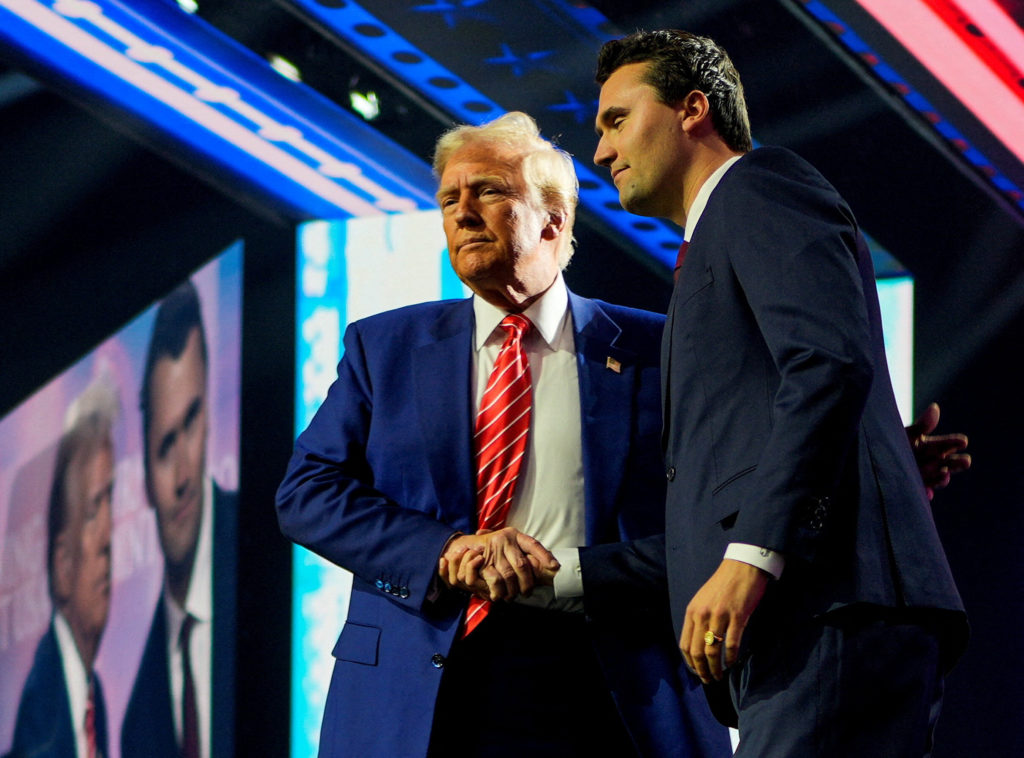 FILE PHOTO: U.S. President-elect Trump attends a Turning Point USA event in Phoenix, Arizona