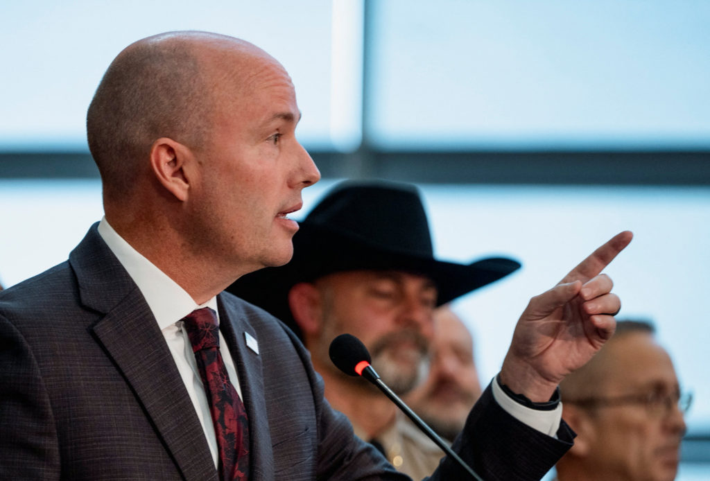 Press conference announcing details on the suspect in the shooting of U.S. conservative commentator Charlie Kirk, in Orem