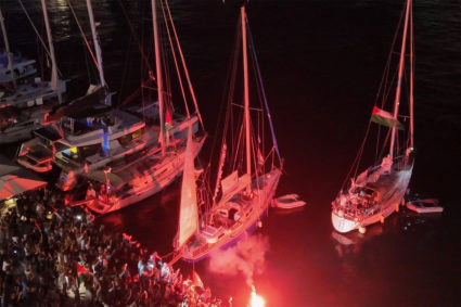Gaza-bound flotilla says it was attacked by drones. Italy and Spain send help
