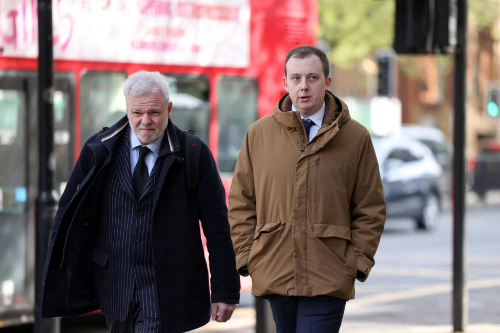 FILE PHOTO: Two men to appear in UK court charged with spying for China