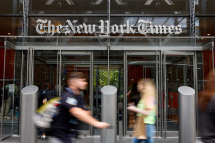 The New York Times building in New York