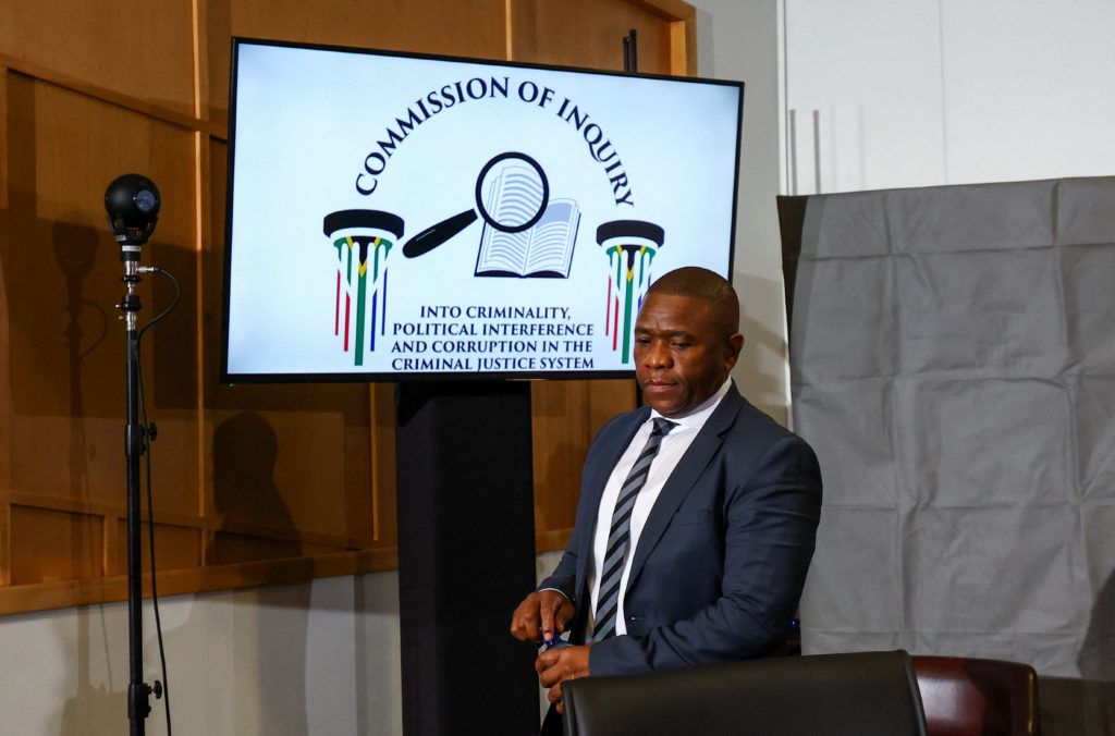 Police commissioner testifies on minister corruption allegations at SA inquiry