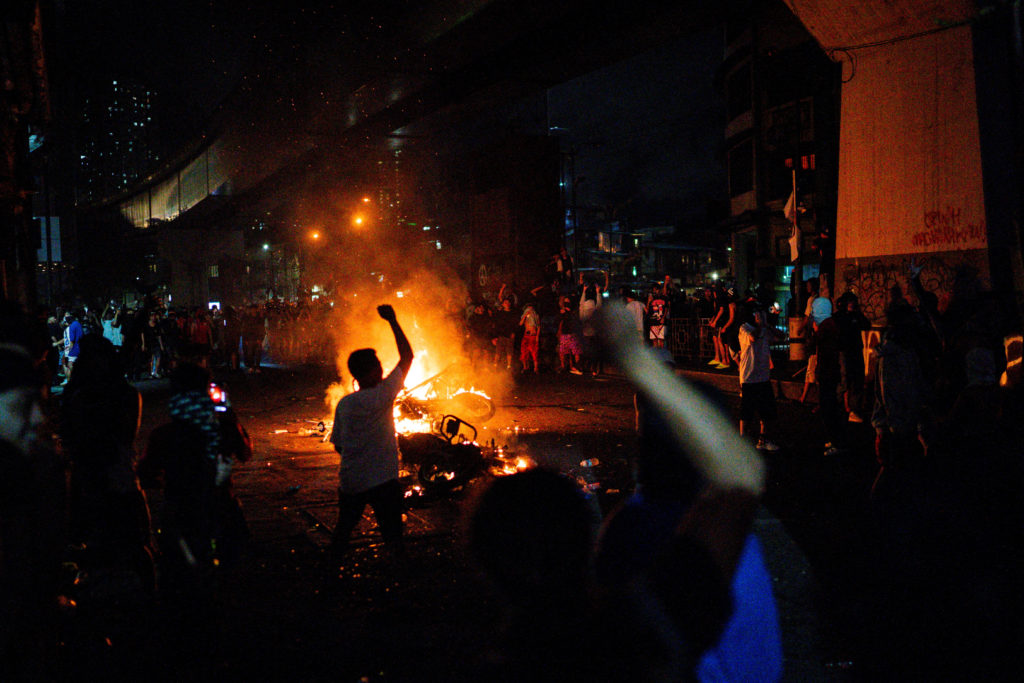 Filipinos protest to denounce what they say is corruption linked to flood control projects, in Manila